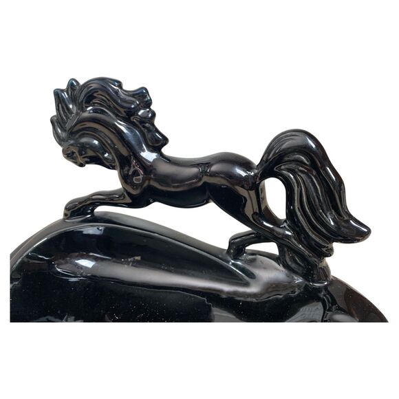 Royal Haeger Horse Cigar Ashtray Black Running Stallion Equestrian - Picture 8 of 11